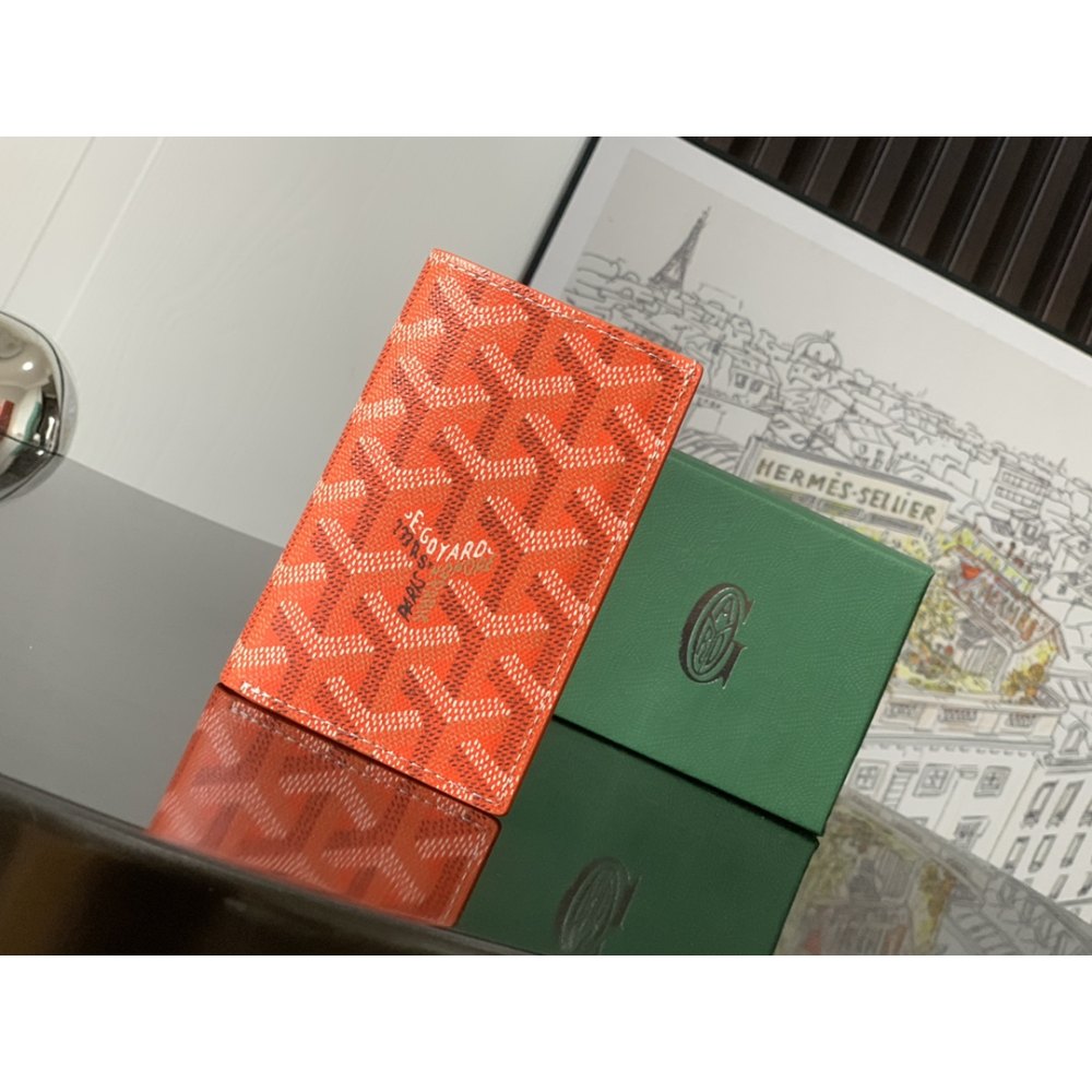 DD G0yard Saint-Pierre Card Wallet Orange 11cm*1.5cm*7.5cm